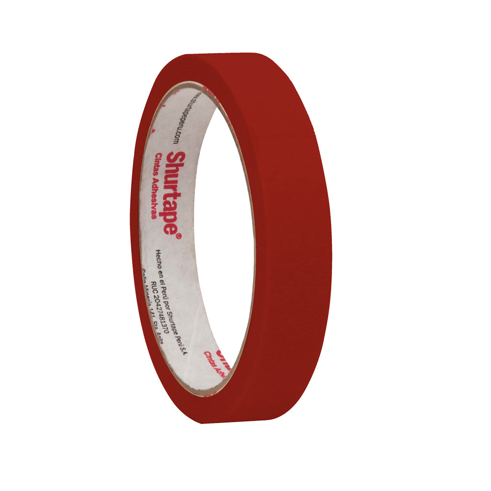 Cinta masking tape rojo 3/4" x 15 yd Shurtape