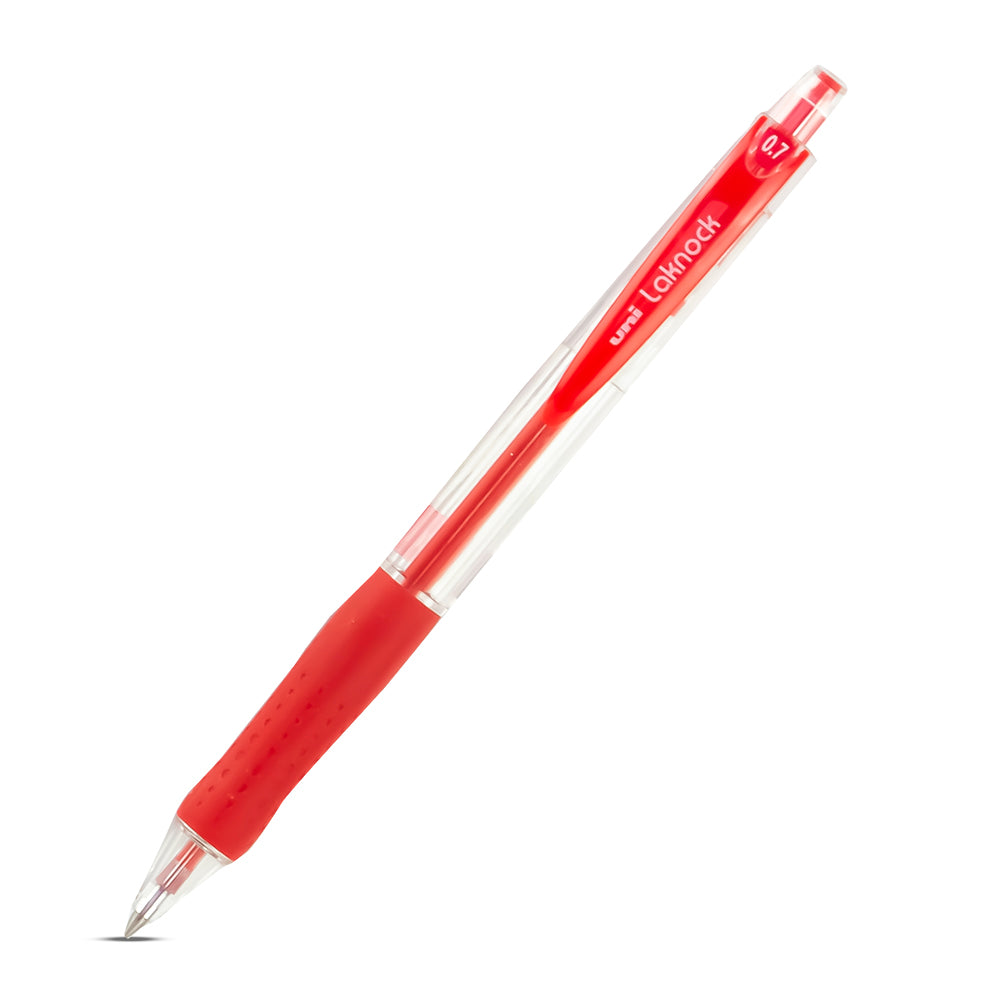 Lapicero rojo laknock sn 100 retráctil 0.7 mm uniball