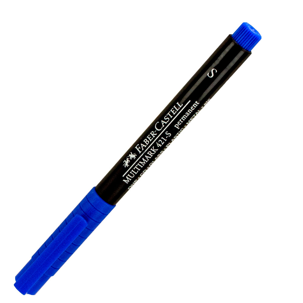Plumón permanente 421-s azul Faber Castell