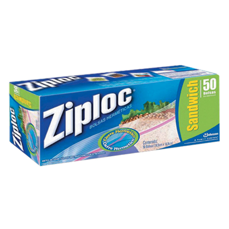 Bolsas para sandwich 16.5 x14.9 cm 50 unidades Ziploc