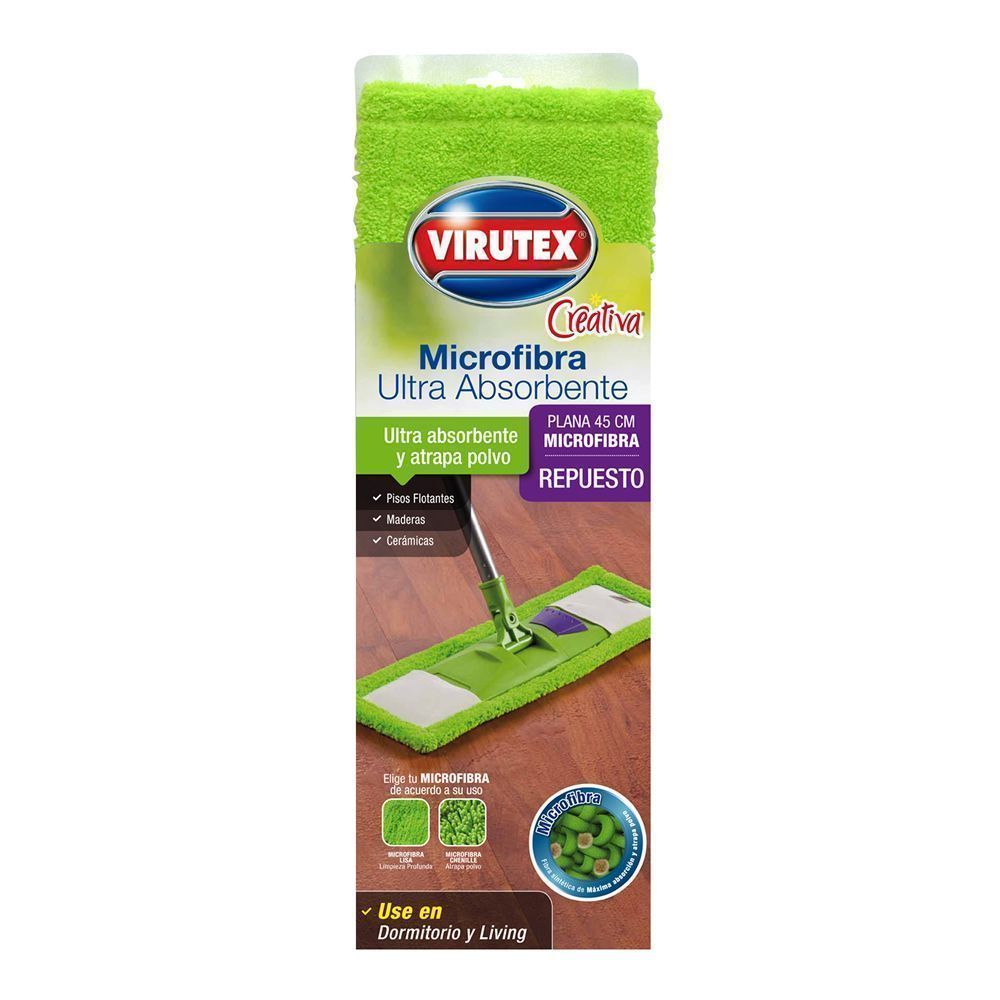 Repuesto trapeador (plana) microfibra 45 cm Virutex